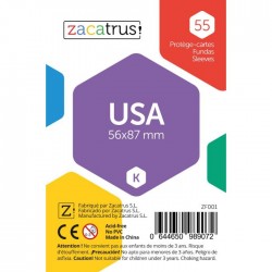 Fundas USA STANDARD (56 mm x 87 mm) - 55 Uds. ZACATRUS 