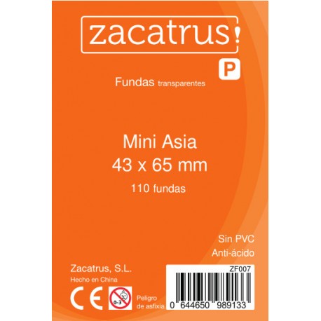 Fundas Mini Asia STANDARD (43 mm X 65 mm) - 100 uds. ZACATRUS