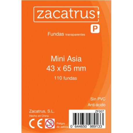 Fundas Mini Asia STANDARD (43 mm X 65 mm) - 100 uds. ZACATRUS