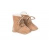 Botas para bebé el piel de cordero Fellhof con cordones Marrón