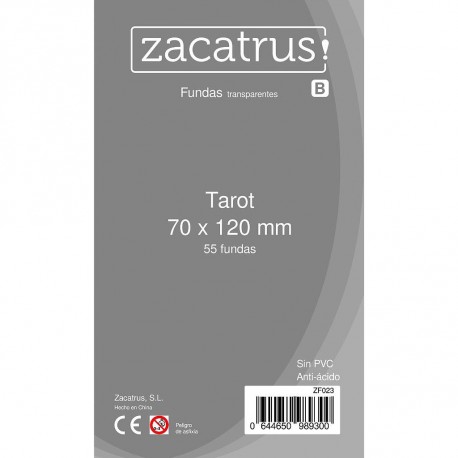Fundas TAROT STANDARD (70 x 120 mm) - 55 Uds. ZACATRUS