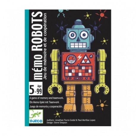Cartas Memo Robots. DJECO